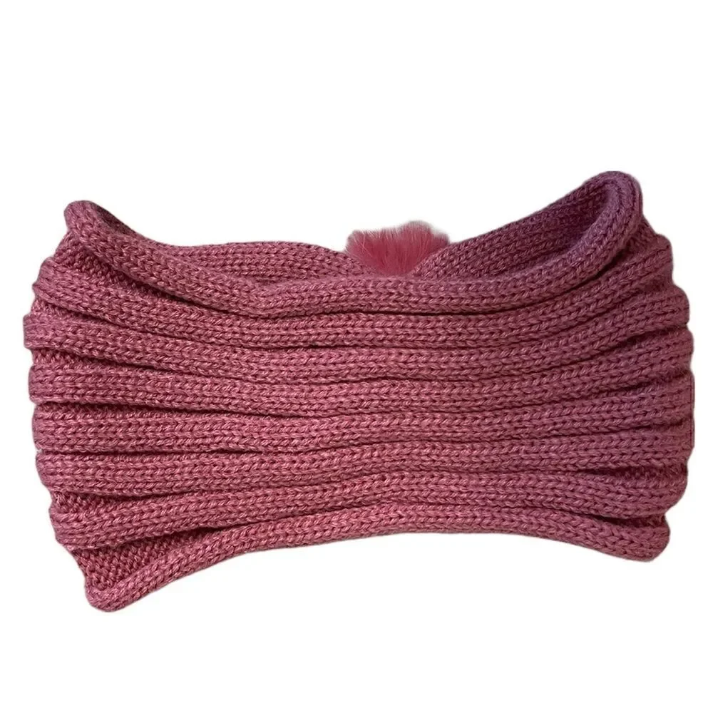 Pink Knit Embellished Headwarmer